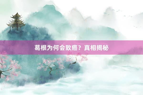 葛根为何会致癌？真相揭秘